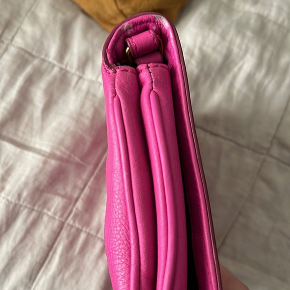 Vintage J.Crew Pink Leather Crossbody Bag - Picture 3 of 6